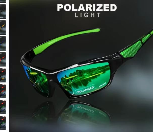 Óculos ENFOQ Onyx haste verde lente verde polarizada