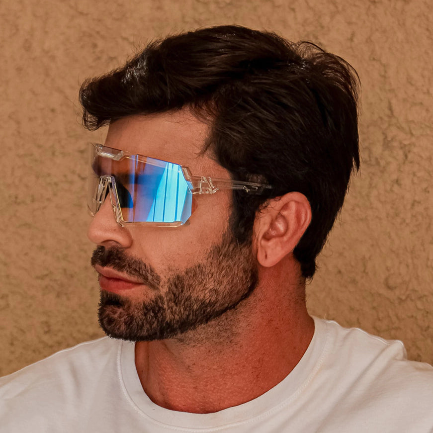 Óculos ENFOQ Jump Cristal em uso